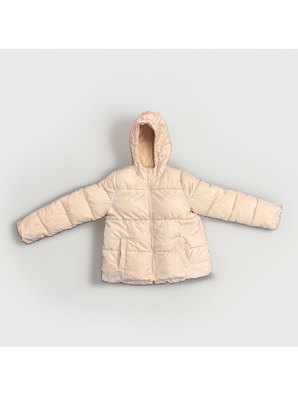 Girls Swiss Tech Puffer Jacket Size XL Biscotti Tan Brown Faux Down Warm EUC